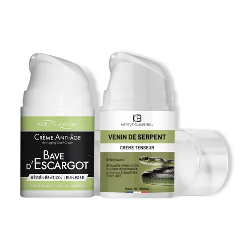 Dieninis ir naktinis kremas nuo raukšlių su sraigių bei gyvačių sekretu